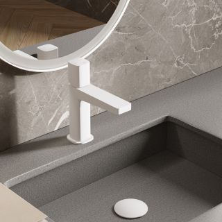 Смеситель для раковины WasserKRAFT Saale 9503 белый матовый