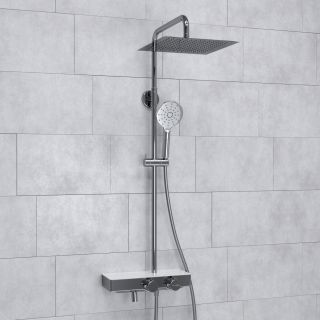 Душевая стойка WasserKRAFT Aller Thermo A113.118.127.CH T с термостатом хром