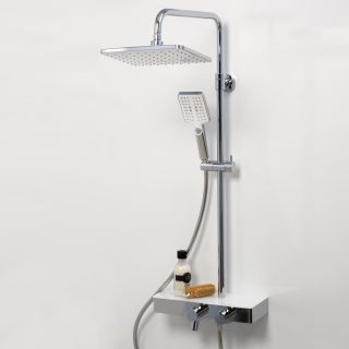 Душевая стойка WasserKRAFT Aller Thermo A11301 с термостатом хром/белый
