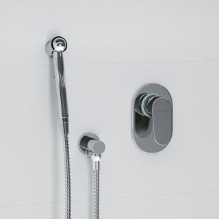 Гигиенический душ со смесителем WasserKRAFT Donau A15356 со шлангом 100 см хром