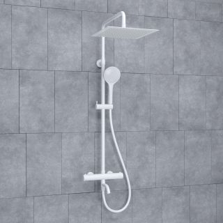 Душевая стойка WasserKRAFT Mindel Thermo A188.163.155.WM T с термостатом белый матовый