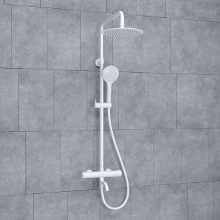 Душевая стойка WasserKRAFT Mindel Thermo A188.257.155.WM T с термостатом белый матовый