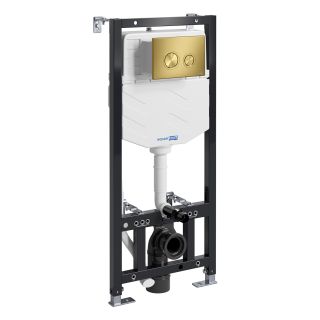 Система инсталляции для унитазов WasserKRAFT Aller 10TLT.010.ME.MB04 с кнопкой смыва