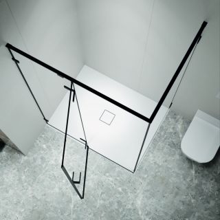 Душевой уголок RGW SV-040B 353204008-14 100x80 см профиль чёрный стекло прозрачное