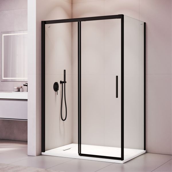 Душевой уголок RGW LE-41B LE-12B + Z-050-2B 34124187-014 170x80 см профиль чёрный стекло прозрачное