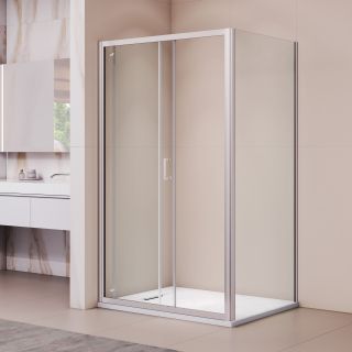 Душевой уголок RGW PA-74 PA-14 + Z-050-2 410874130-11 130x100 см профиль хром стекло прозрачное