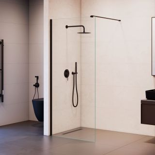 Душевая перегородка RGW WA-210B 351021009-14 90 см профиль чёрный стекло прозрачное