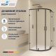 Душевой уголок RGW CL-55B 72095599-14 90x90 см профиль чёрный стекло прозрачное