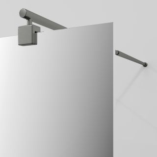 Душевая перегородка WasserKRAFT Vechte 60W39GR-FL 90 см профиль графит стекло зеркальное