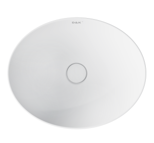 Раковина накладная D&K Matrix DT1390708 41см белый матовый