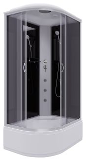 Душевая кабина Niagara NG-2510-14RG с гидромассажем 120x80см серебро/тонированное