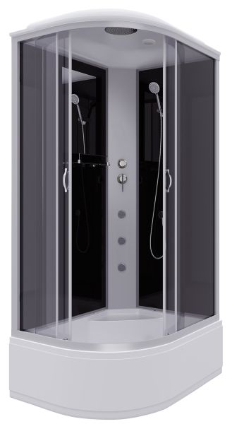 Душевая кабина Niagara NG-2510-14RG с гидромассажем 120x80см серебро/тонированное