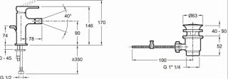 Смеситель для биде Jacob Delafon Strayt  E8777-CP