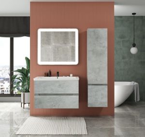 Шкаф подвесной Art&Max Techno 40x160см правый бетон лофт натуральный AM-Techno-1600-AC-SO-LS935-R