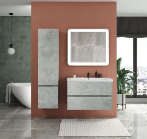 Шкаф подвесной Art&Max Techno 40x160см левый бетон лофт натуральный AM-Techno-1600-AC-SO-LS935-L