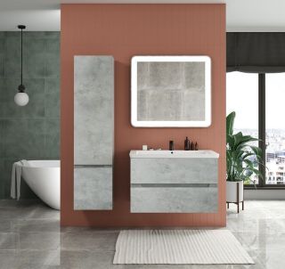 Шкаф подвесной Art&Max Techno 40x160см левый бетон лофт натуральный AM-Techno-1600-AC-SO-LS935-L Шкаф подвесной Art&Max Techno 40x160см левый бетон лофт натуральный AM-Techno-1600-AC-SO-LS935-L