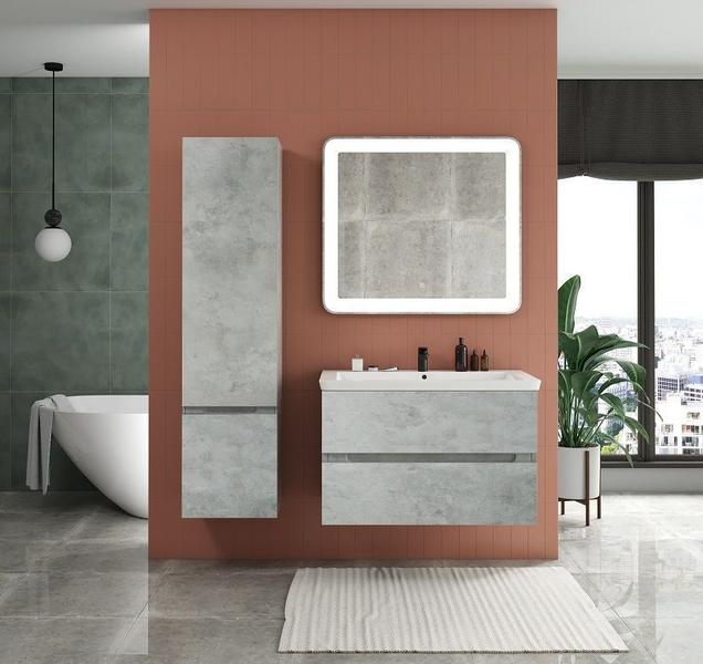 Шкаф подвесной Art&Max Techno 40x160см левый бетон лофт натуральный AM-Techno-1600-AC-SO-LS935-L