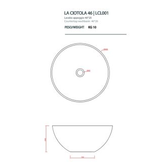 Раковина ArtCeram  LA CIOTOLA LCL001 01 00 белая 46 см Раковина ArtCeram  LA CIOTOLA LCL001 01 00 белая 46 см