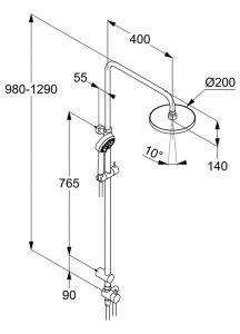 Душевая стойка Kludi Logo Dual shower system хром 6809105-00