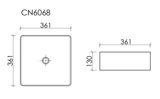 Раковина Ceramicanova Элемент (Element) CN6068 36 см белый