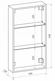 Зеркало-шкаф с подсветкой Art&Max Techno левый 35см белый AM-Tec-350-650-1D-L-DS-F Зеркало-шкаф с подсветкой Art&Max Techno левый 35см белый AM-Tec-350-650-1D-L-DS-F