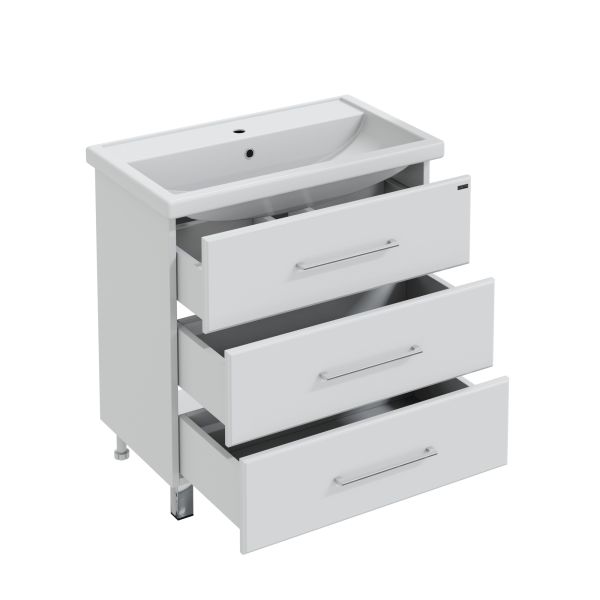 Напольная тумба под раковину Санта Омега 207006 80 см белый