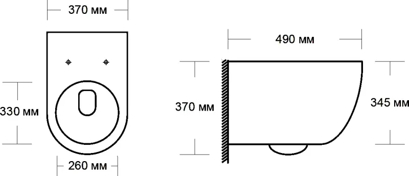 Унитаз подвесной Milleau VORTEX N MYL038BMB черный