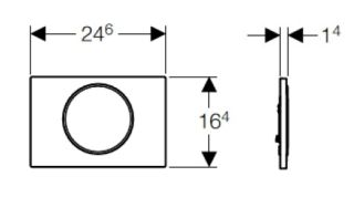Кнопка смыва Geberit Sigma 10 115.758.KH.5 смыв/стоп глянцевый хром/матовый хром