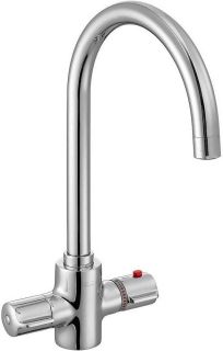 Смеситель для кухни E.C.A. Thermostatic 102108754EX с термостатом хром Смеситель для кухни E.C.A. Thermostatic 102108754EX с термостатом хром