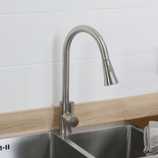 Смеситель для кухни Melana MELANA-F8110 с выдвижным изливом сатин Смеситель для кухни Melana MELANA-F8110 с выдвижным изливом сатин