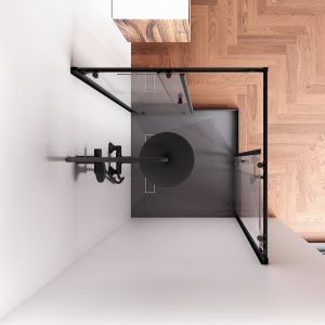 Душевой уголок AM.PM Sunny W87G-403-9090-BT профиль черный матовый 90x90 см