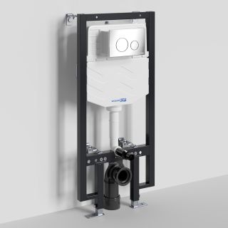 Система инсталляции для унитазов WasserKRAFT Vils 56TLT.010.ME.CH02 с кнопкой смыва хром