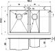 Мойка кухонная Zorg Inox PVD PVD 5178-2-L GRAFIT