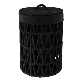 Корзина для белья WasserKRAFT Mosel WB-460-L чёрный матовый