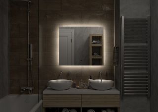 Зеркало с холодной подсветкой Art&Max Perugia 80см AM-Per-800-800-DS-F Зеркало с холодной подсветкой Art&Max Perugia 80см AM-Per-800-800-DS-F