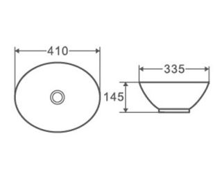 Раковина накладная D&K Matrix DT1390708 41см белый матовый Раковина накладная D&K Matrix DT1390708 41см белый матовый