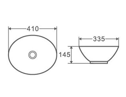 Раковина накладная D&K Matrix DT1390708 41см белый матовый Раковина накладная D&K Matrix DT1390708 41см белый матовый