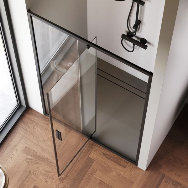 Душевая дверь в нишу Am.Pm Gem W90G-120-1P-BT 120 см чёрный матовый