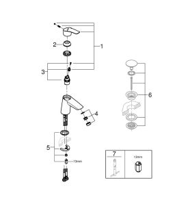 Смеситель для раковины Grohe Eurosmart 23967003 хром