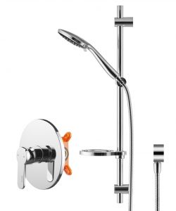 Душевой комплект Swedbe Platta 5528G1 хром/серый