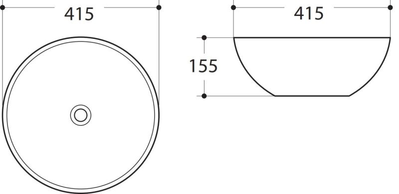 Раковина Art&Max 41см чёрный матовый AM-104-MB Раковина Art&Max 41см чёрный матовый AM-104-MB