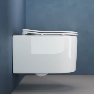 Подвесной унитаз Ceramica Nova Moments CN3003 безободковый белый Подвесной унитаз Ceramica Nova Moments CN3003 безободковый белый
