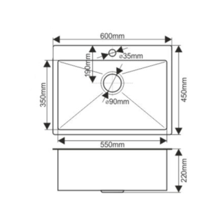Мойка MLN-D6045HB +3 Melana ProfLine 3,0/220 графит