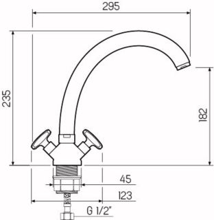 Смеситель для кухни РМС SL117-273F хром Смеситель для кухни РМС SL117-273F хром