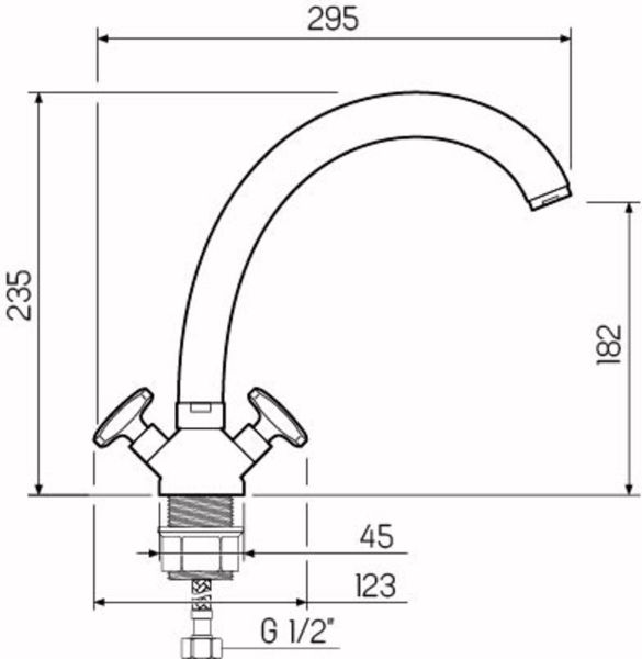 Смеситель для кухни РМС SL117-273F хром