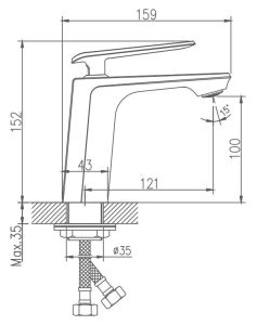 Смеситель для раковины Haiba HB10548-7 чёрный матовый