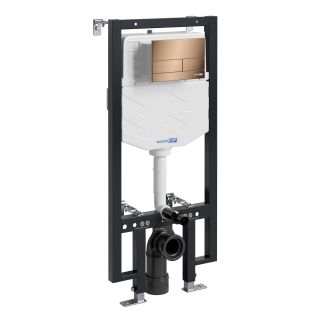 Система инсталляции для унитазов WasserKRAFT Vils 56TLT.010.ME.RG04 с кнопкой смыва розовое золото