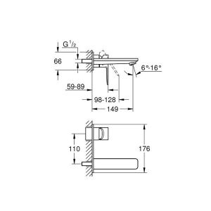 Cмеситель для раковины GROHE Lineare 19409001 хром