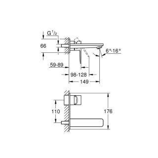 Cмеситель для раковины GROHE Lineare 19409001 хром