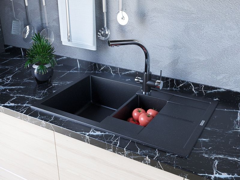 Мойка кухонная Paulmark Flugen PM237850-BL чёрный